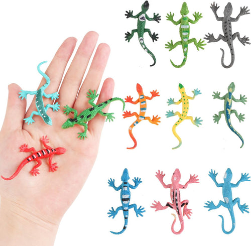 24 Pcs Realistic Mini Lizard Figures - Fun Prank and Party Props for Teens and Adults!