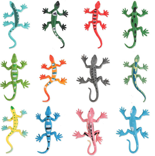 24 Pcs Realistic Mini Lizard Figures - Fun Prank and Party Props for Teens and Adults!